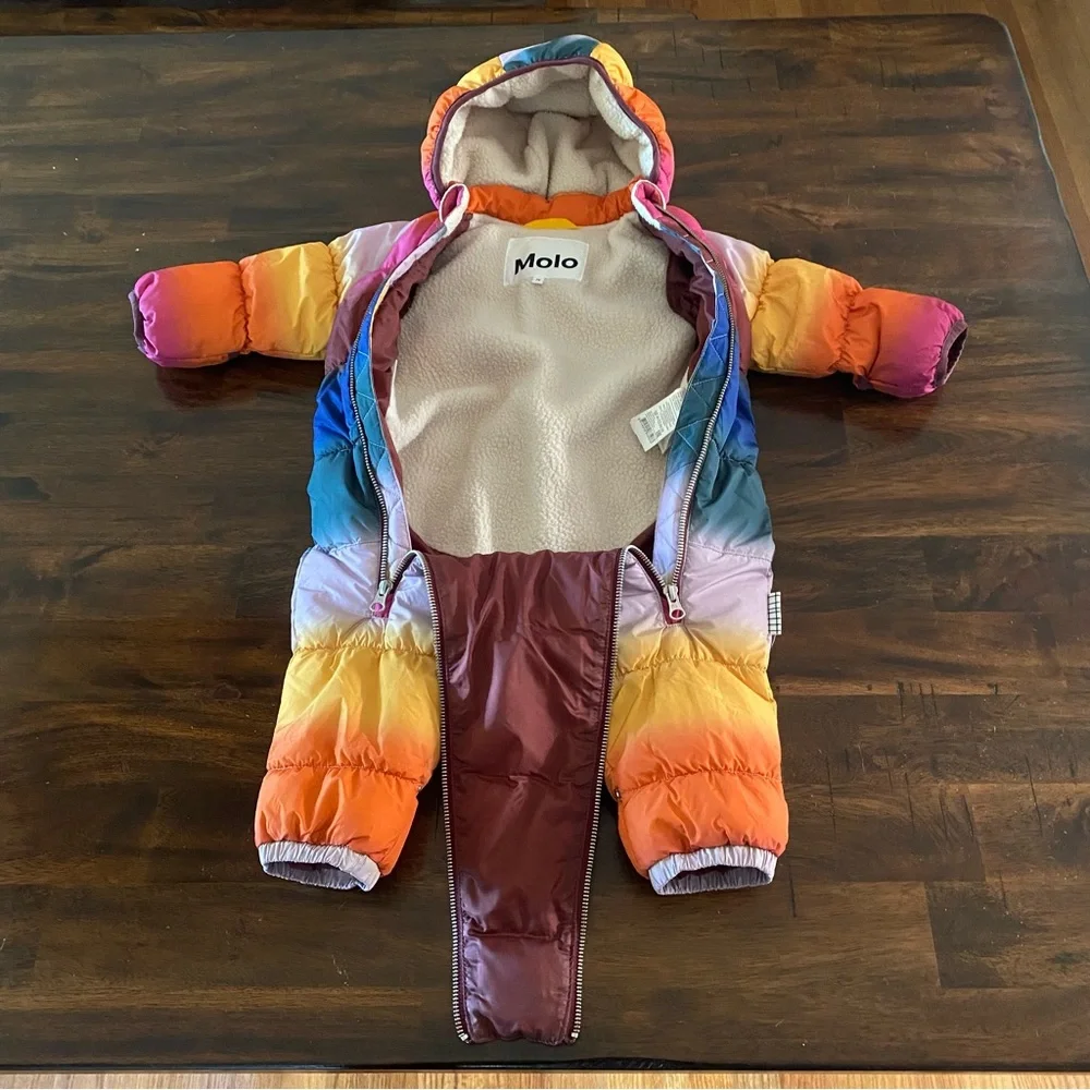 Molo Multicolor Hebe Glowy Rainbow Puffer Snowsuit - Picture 6 of 13